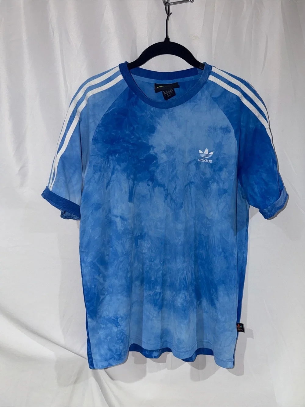 Adidas Pharrell Williams Hu Holi T-shirt Human Races Blue 3 Stripes Top M
